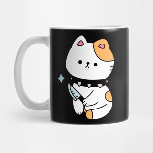 Cute kitten, with knife! Mug